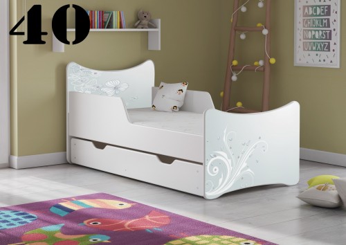 Otroška postelja SMB ledena bela
